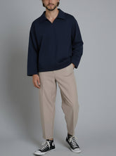 STAND COLLAR SWEAT SHIRT