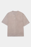 STRETCHY HENLEY TOP