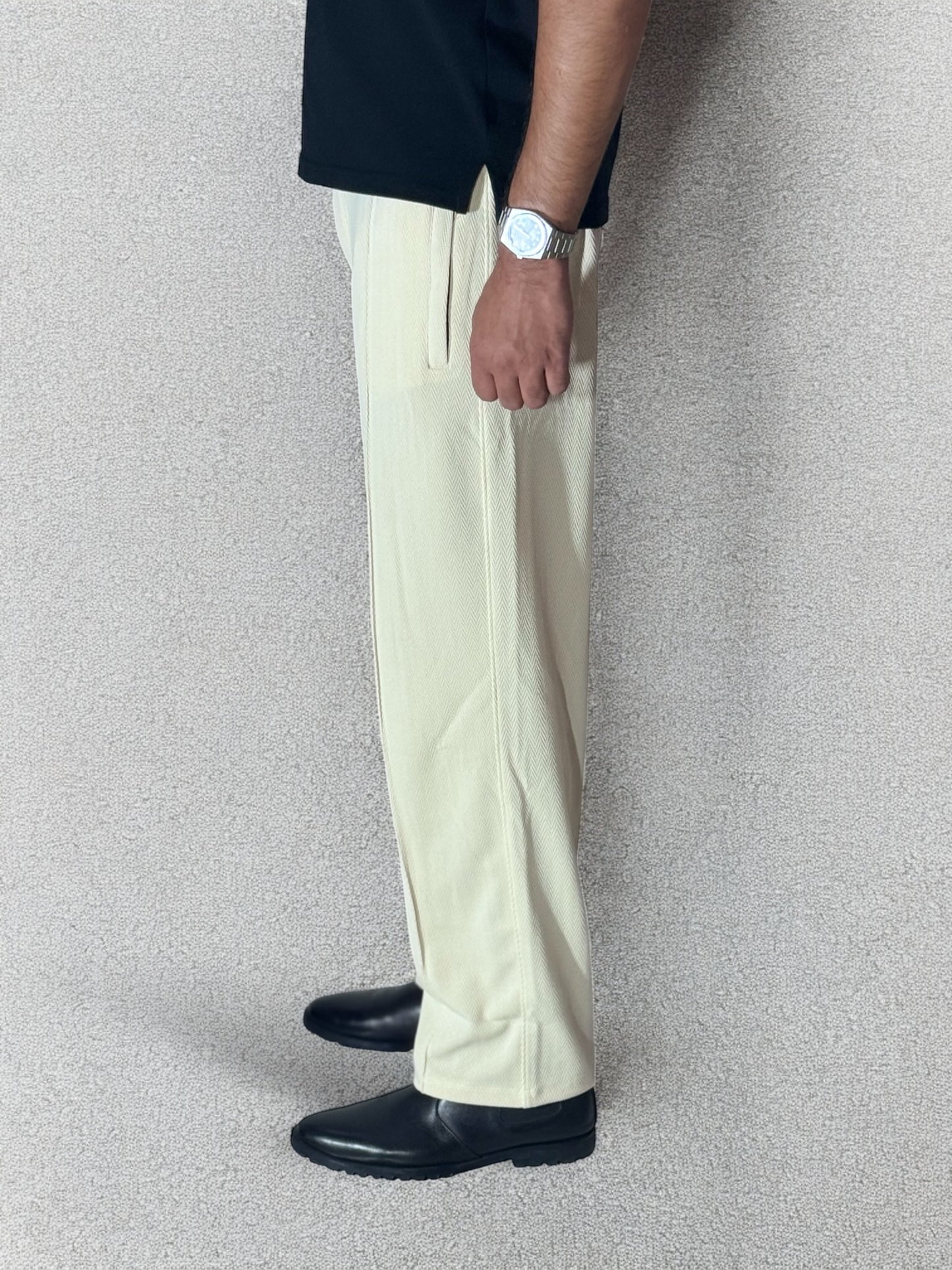 Loose Fit Formal Trouser (Beige)