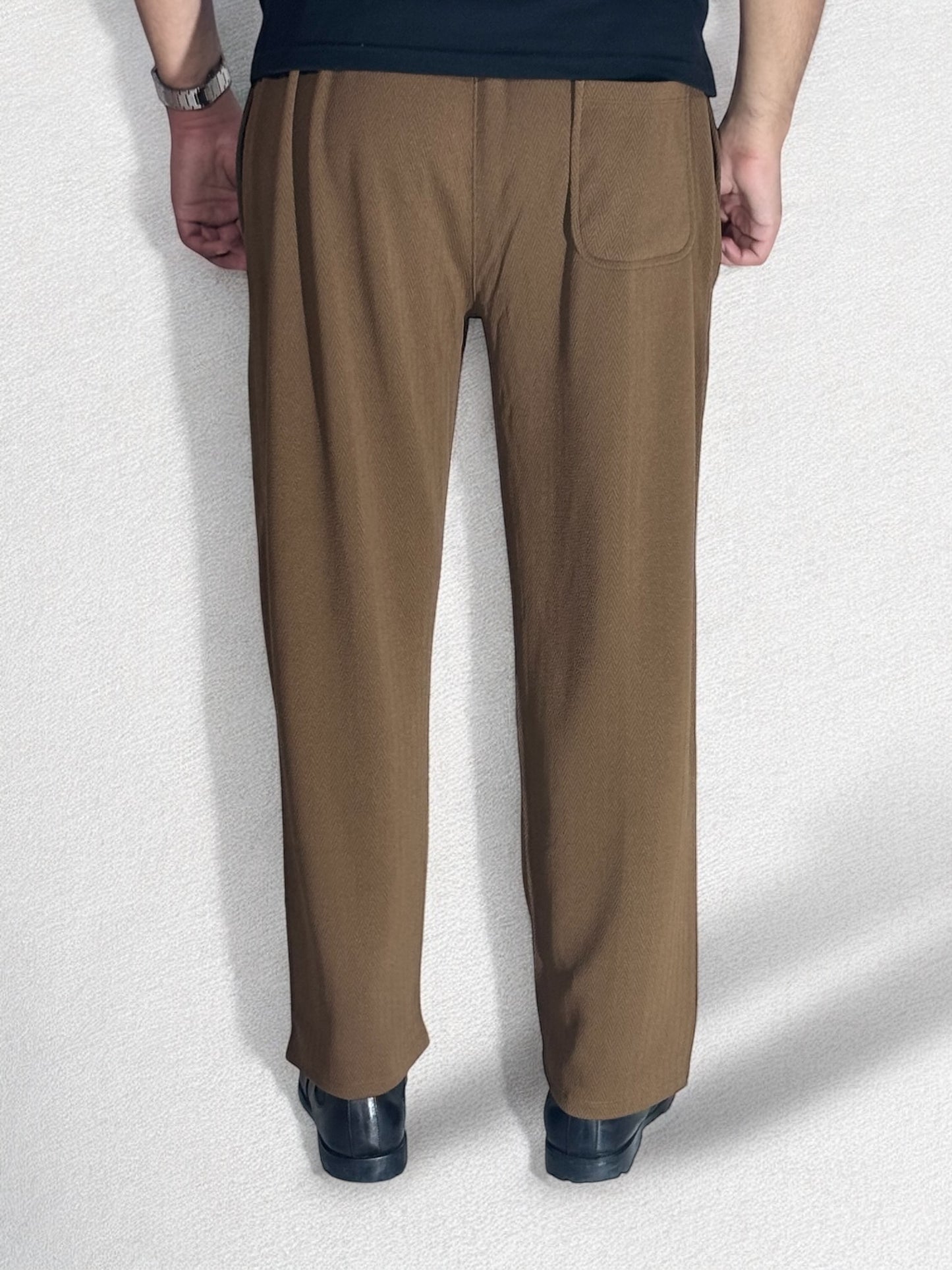 Loose Fit Formal Trouser ( Brown)