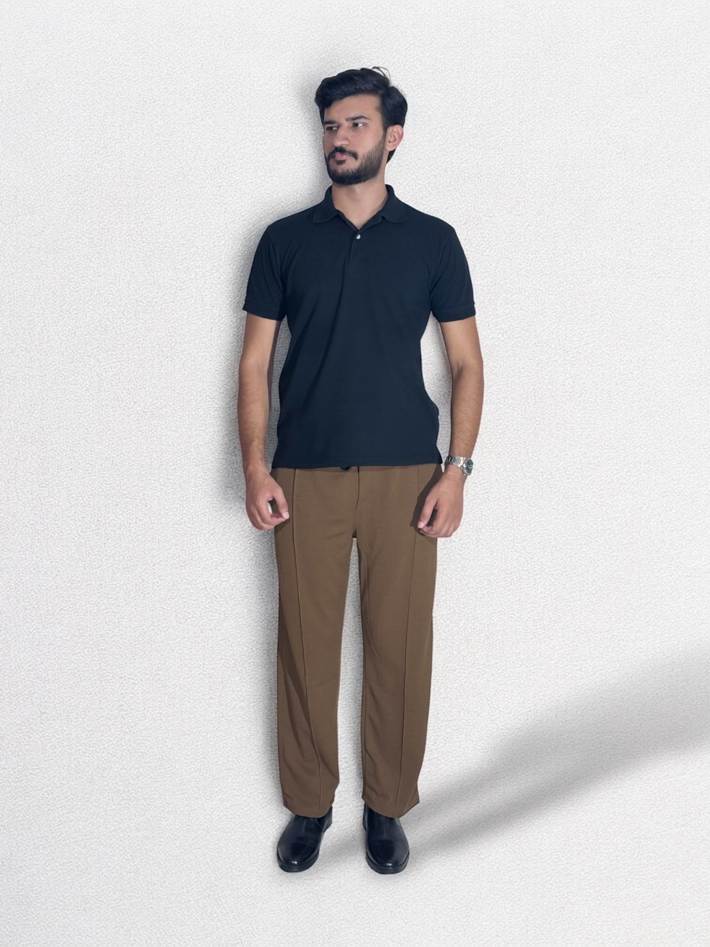 Loose Fit Formal Trouser ( Brown)