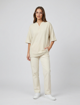 STRETCHY HENLEY TOP