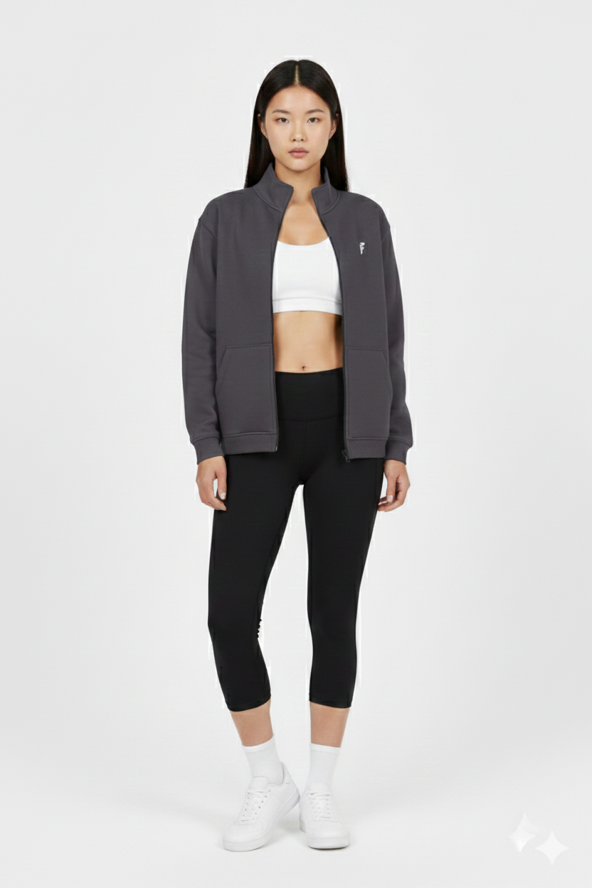 BASIC MOCK-NECK ZIPPER