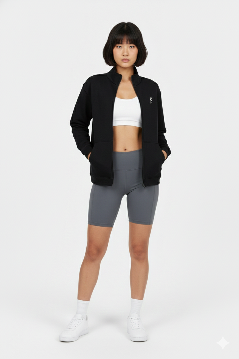 BASIC MOCK-NECK ZIPPER