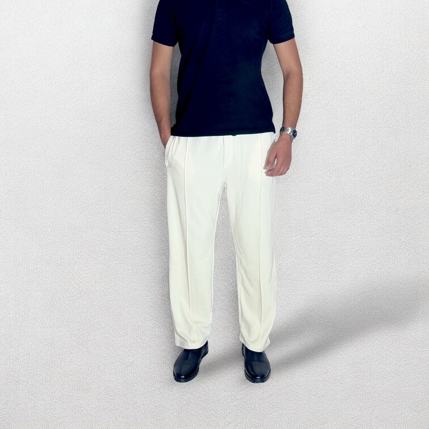 Loose Fit Formal Trouser (Beige)